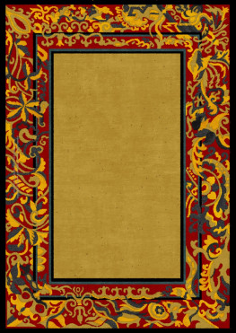 Anna-Veda 7369-ed011 - handgefertigter Teppich,  tibetisch (Indien), 100 Knoten Qualität
